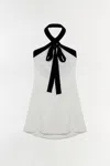 Simkhai Women's Jolie Velvet Tie Mini Dress In Ivory/multi In Multi