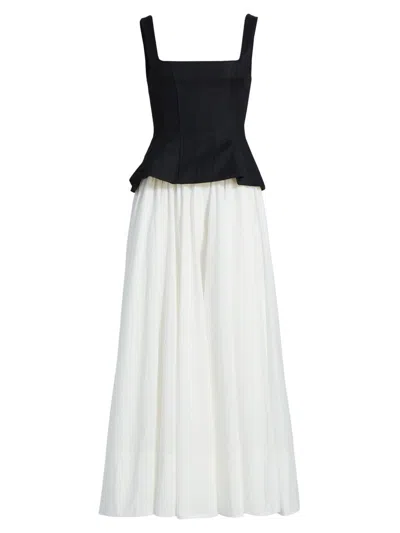 Simkhai Women's Jolynn Colorblocked Maxi Dress In White