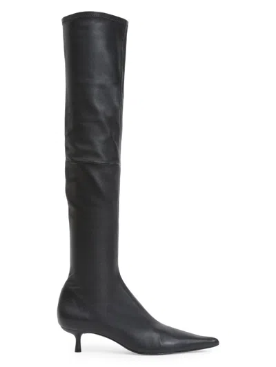 Simkhai Women's Joni 45mm Stretch-leather Knee-high Boots In Black