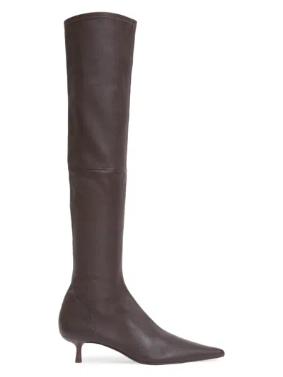 Simkhai Women's Joni 45mm Stretch-leather Knee-high Boots In Brown