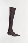 Simkhai Joni Stretch Leather Over-the-knee Boots Hickory In Brown