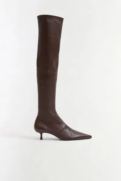Simkhai Women's Joni Stretch Leather Over The Knee Boot In Cacao