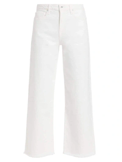 Simkhai Women's Jude Wide-leg Crop Jeans In Distressed White
