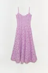 Simkhai Women's Julia Lace Midi Dress In Orchid