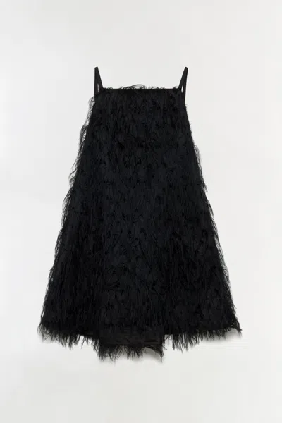 Simkhai Women's Kalla Fringe Jacquard Mini Dress In Black