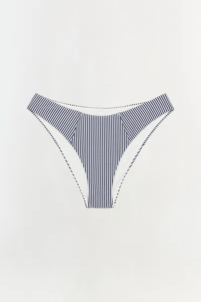 Simkhai Women's Keagan Bikini Bottom In Midnight Stripe