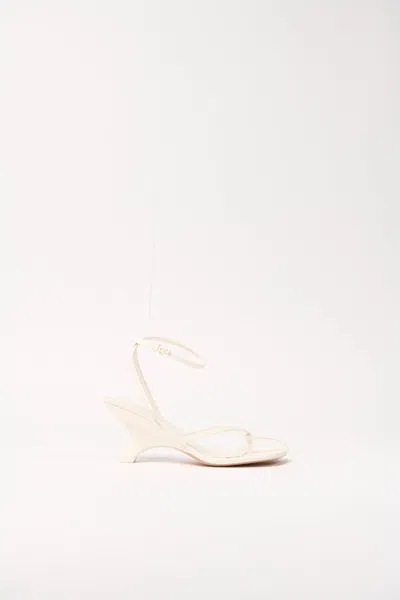 Simkhai Women's Kelsey Leather Strappy Wedge In Ivory In White