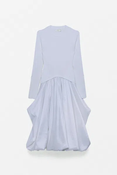 Simkhai Women's Kenlie Taffeta Knit Midi Dress In Blue Haze