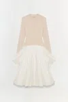 Simkhai Knit-top Balloon-skirt Midi Dress