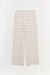 Simkhai Women's Kennedy Cropped Pant In Sand Gingham