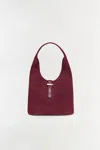 Simkhai Women's Khai Suede Hobo Bag In Cranberry In Red