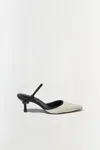 Simkhai Kieran Canvas Buckle Pumps Black Ivory In White