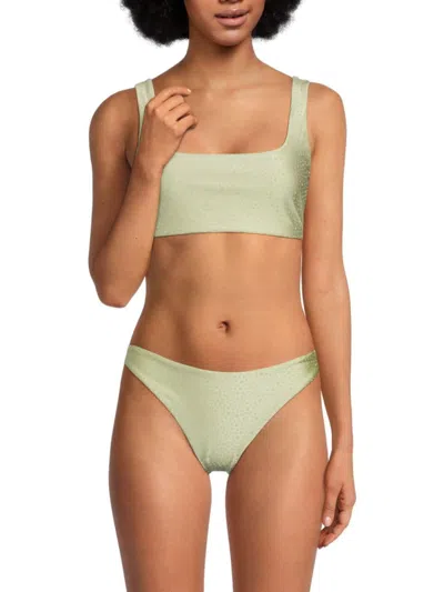 Simkhai Women's Klaine Bikini Top In Green
