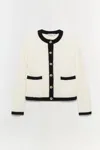 Simkhai Klaire Two-tone Wool And Cashmere-blend Cardigan