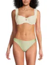 Simkhai Women's Klara Balconette Bikini Top In Green