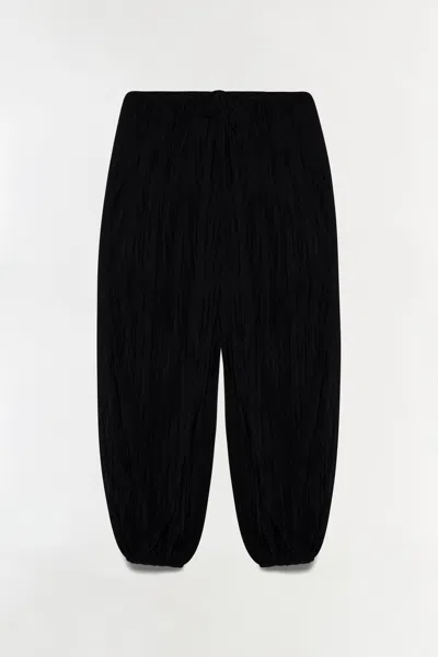 Simkhai Women's Knitted Afton Crinkle Jersey Balloon Pant In Black