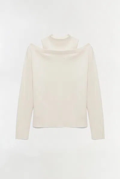 Simkhai Women's Knitted Alessa Cashmere Sweater In Ivory In Animal Print