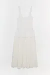Simkhai Allana Knit And Georgette Midi Dress In White