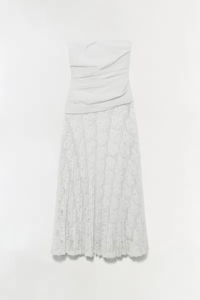 Simkhai Women's Knitted Annalise Cotton Lace Midi Dress In Ivory In White