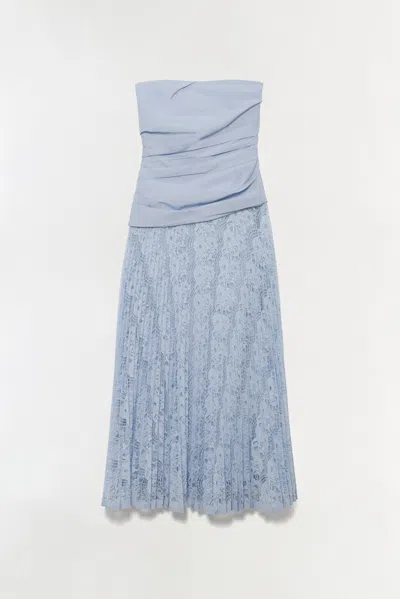 Simkhai Women's Knitted Annalise Cotton Lace Midi Dress In Periwinkle Sky In Blue