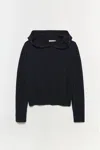 Simkhai Women's Knitted Cotton Cashmere Hoodie In Midnight