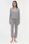 Simkhai Women's Knitted Cotton Cashmere Joggers In Heather Grey