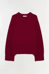 Simkhai Women's Knitted Curtis Cashmere Crewneck In Cranberry In Burgundy