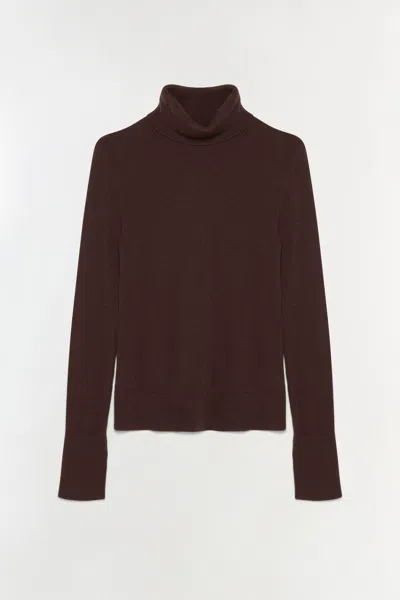 Simkhai Women's Knitted Fenwick Cashmere Turtleneck In Chocolate In Brown