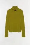 Simkhai Women's Knitted Fenwick Cashmere Turtleneck In Pear In Green