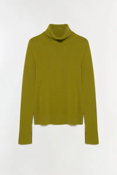 Simkhai Women's Knitted Fenwick Cashmere Turtleneck In Pear In Green