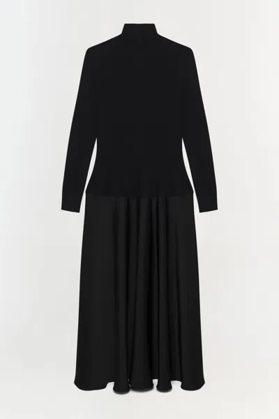 Simkhai Women's Knitted Frances Long Sleeve Dress In Black