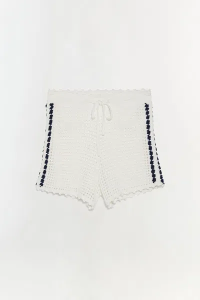 Simkhai Women's Knitted Hadley Shorts In Ivory