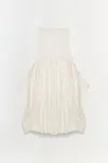 Simkhai Women's Knitted Izzy Strapless Taffeta Midi Dress In Ivory