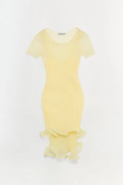 Simkhai Women's Knitted Jett Plisse Mini Dress In Buttercream