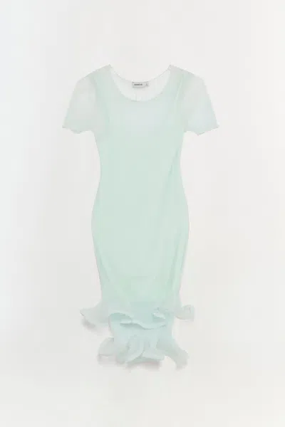 Simkhai Women's Knitted Jett Plisse Mini Dress In Seafoam