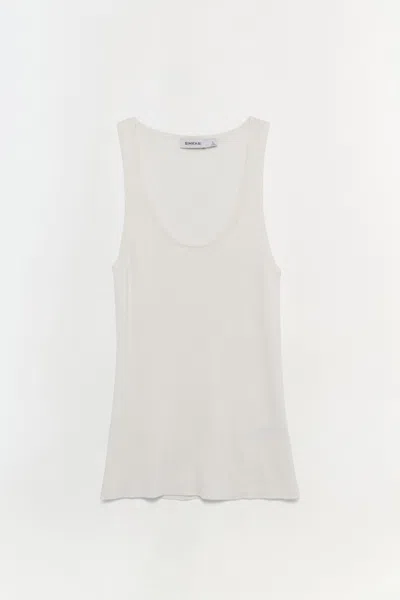 Simkhai Women's Knitted Kioni Silk Cashmere Tank Top In White