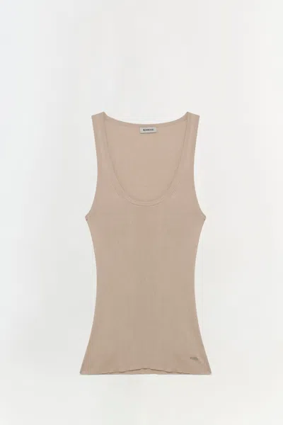 Simkhai Women's Knitted Kioni Tank Top In Sandstone In Nude
