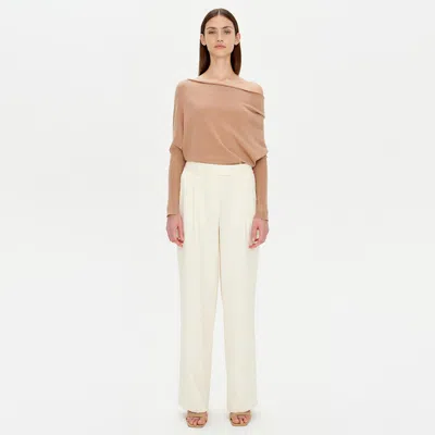 Simkhai Women's Knitted Lavina Off-shoulder Sweater In Camel In Brown