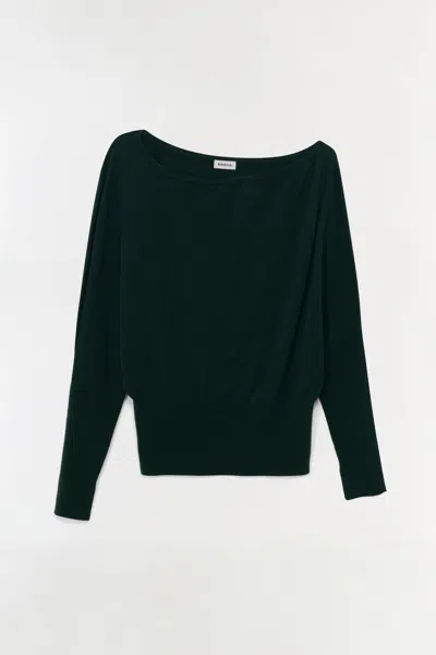 Simkhai Women's Knitted Lavina Off Shoulder Sweater In Emerald In Green