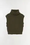 Simkhai Women's Knitted Maple Wool Cashmere Top In Alligator In Green