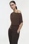 Simkhai Women's Knitted Marie Top In Chocolate