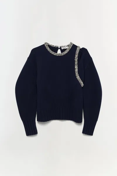 Simkhai Women's Knitted Monroe Pullover In Midnight In Blue