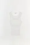 Simkhai Women's Knitted Oakley Plisse Tank Top In White In White