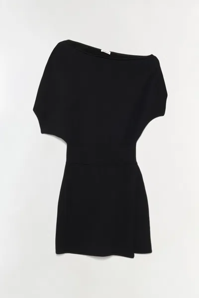 Simkhai Women's Knitted Shania Off Shoulder Mini Dress In Black