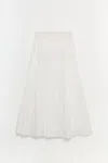 Simkhai Women's Knitted Stella Pleated Midi Skirt In White