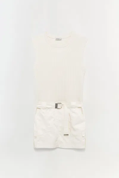 Simkhai Women's Knitted Sumner Dress In Ivory In Neutral