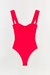 Simkhai Women's Kyle One Piece Swimsuit In Fiery Red