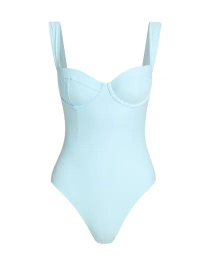 Simkhai Women's Kyle One-piece Swimsuit In Blue