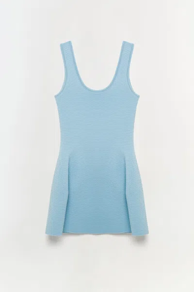 Simkhai Larina Ribbed Mini Dress In Blue