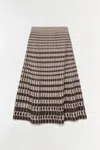 Simkhai Women's Larken Knit Midi Skirt In Chocolate Multi In Brown